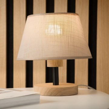 Brilagi - Stolní lampa ANTHONY 1xE27/60W/230V dub/béžová
