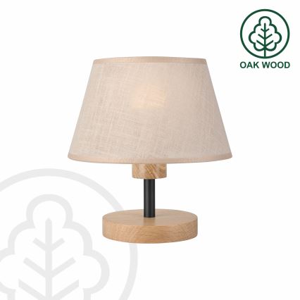 Brilagi - Stolní lampa ANTHONY 1xE27/60W/230V dub/béžová