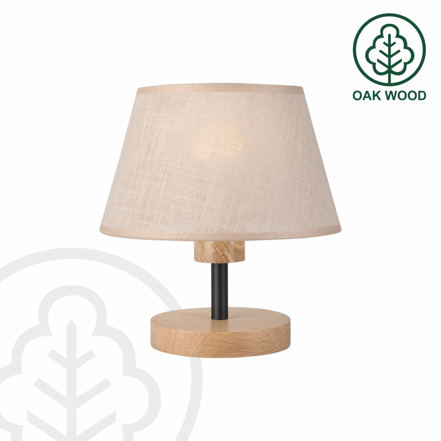 Brilagi - Stolní lampa ANTHONY 1xE27/60W/230V dub/béžová