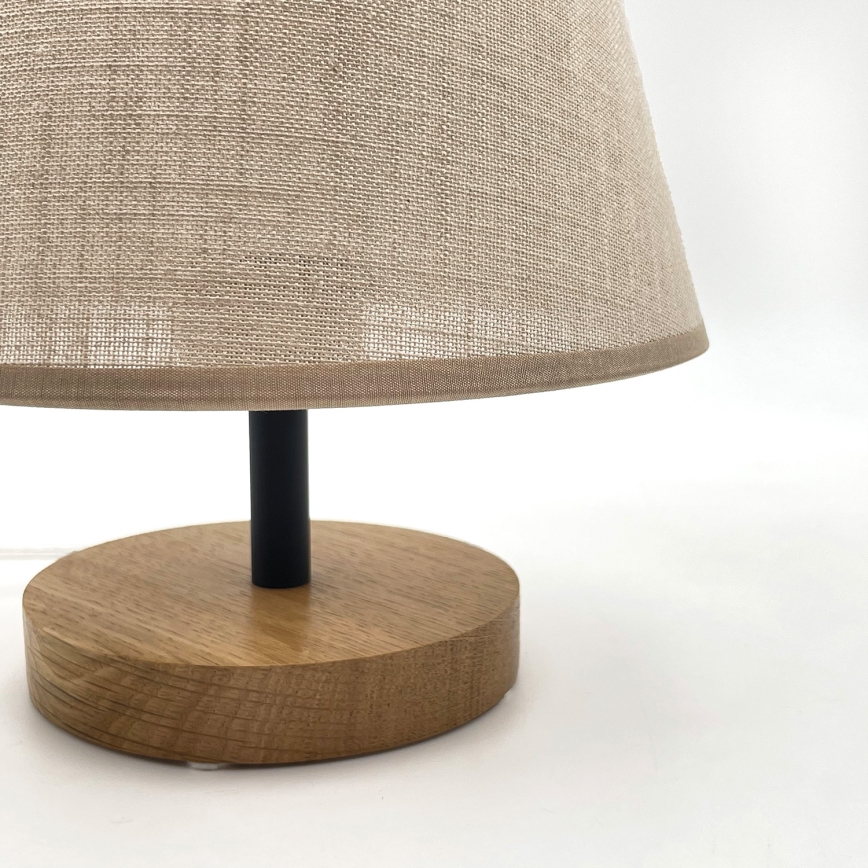 Brilagi - Stolní lampa ANTHONY 1xE27/60W/230V dub/béžová
