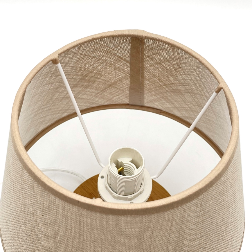 Brilagi - Stolní lampa ANTHONY 1xE27/60W/230V dub/béžová