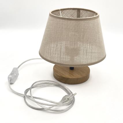 Brilagi - Stolní lampa ANTHONY 1xE27/60W/230V dub/béžová