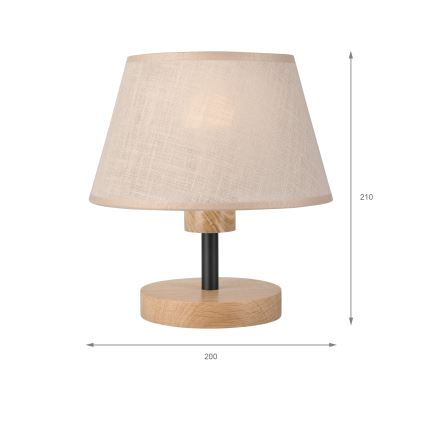 Brilagi - Stolní lampa ANTHONY 1xE27/60W/230V dub/béžová