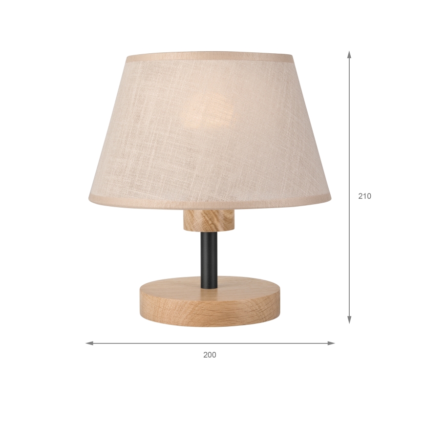 Brilagi - Stolní lampa ANTHONY 1xE27/60W/230V dub/béžová