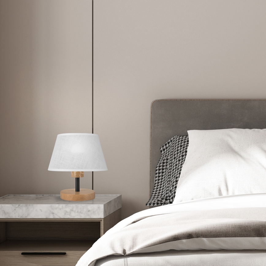 Brilagi - Stolní lampa ANTHONY 1xE27/60W/230V dub/bílá