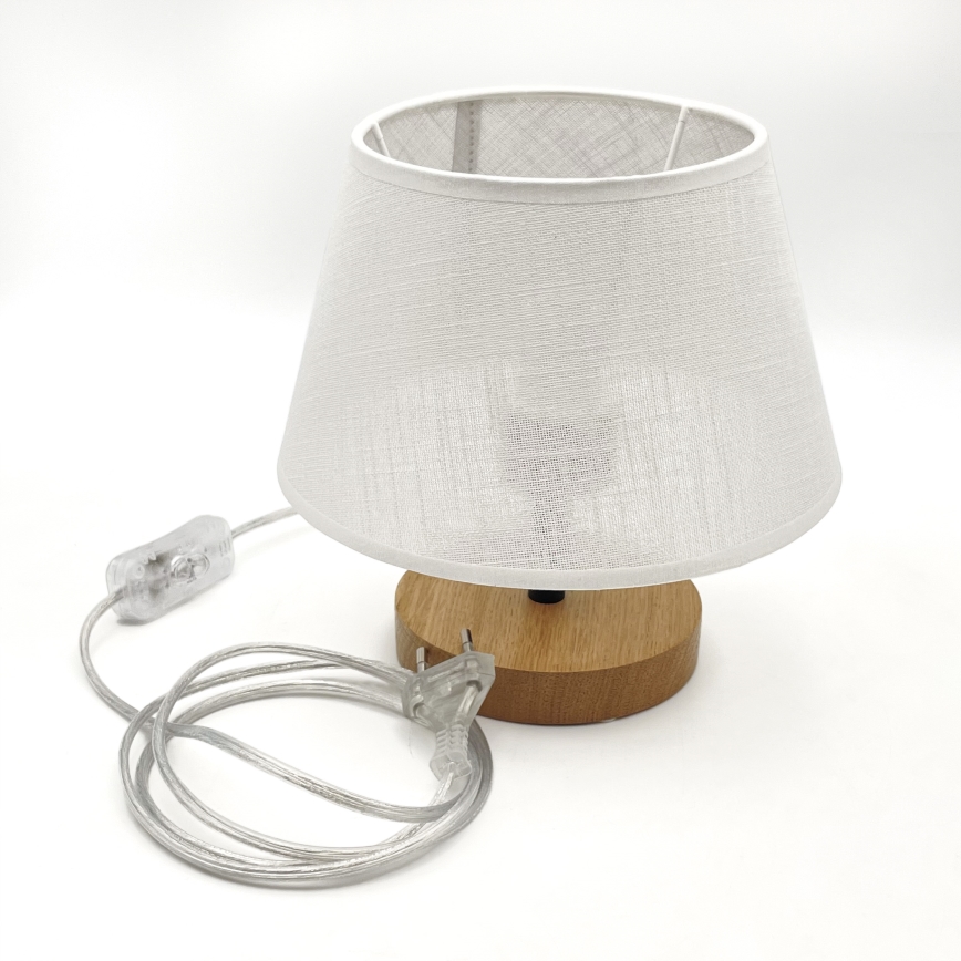 Brilagi - Stolní lampa ANTHONY 1xE27/60W/230V dub/bílá