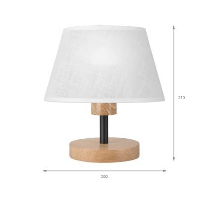 Brilagi - Stolní lampa ANTHONY 1xE27/60W/230V dub/bílá