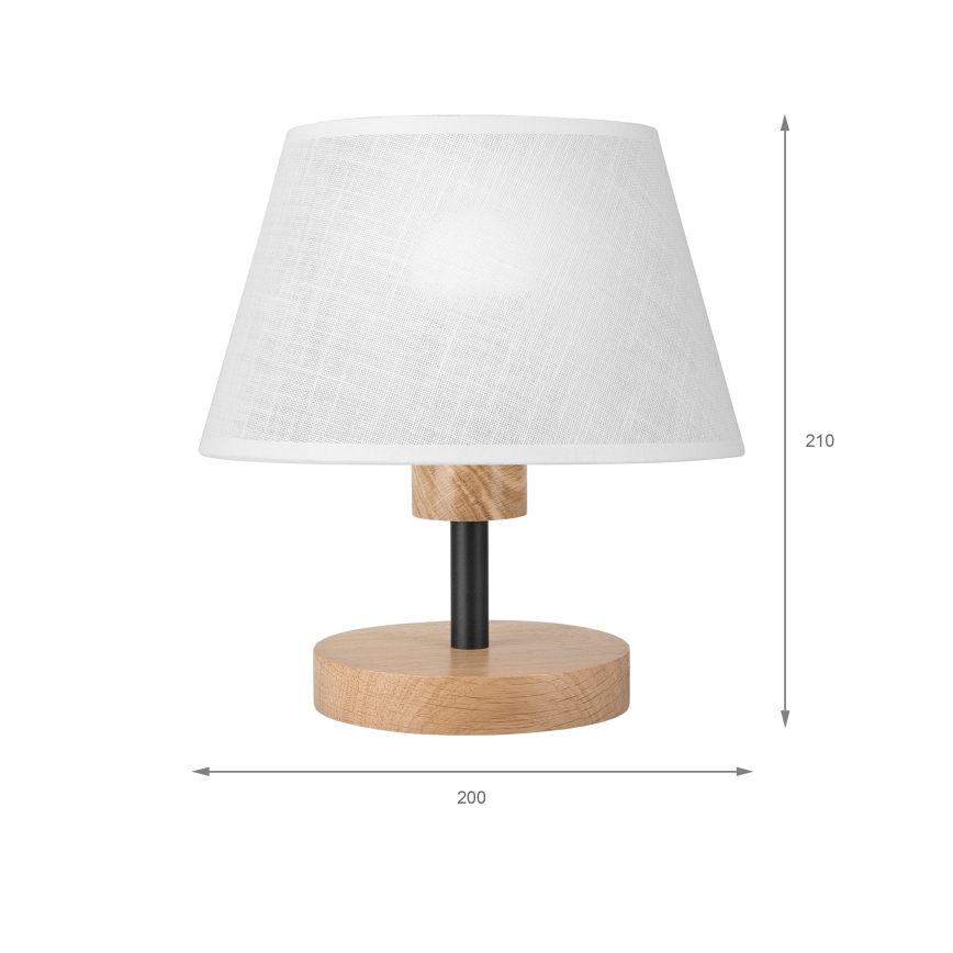 Brilagi - Stolní lampa ANTHONY 1xE27/60W/230V dub/bílá