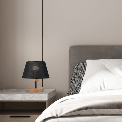 Brilagi - Stolní lampa ANTHONY 1xE27/60W/230V dub/černá