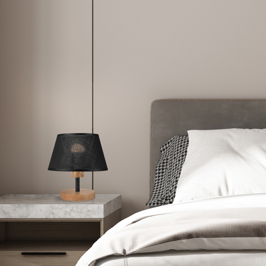 Brilagi - Stolní lampa ANTHONY 1xE27/60W/230V dub/černá
