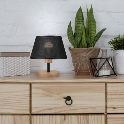 Brilagi - Stolní lampa ANTHONY 1xE27/60W/230V dub/černá