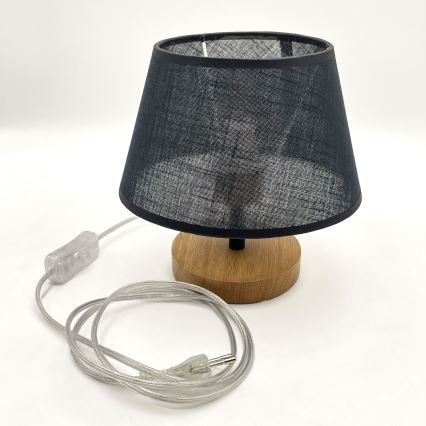 Brilagi - Stolní lampa ANTHONY 1xE27/60W/230V dub/černá