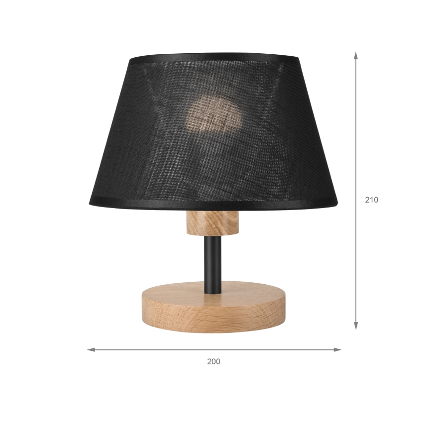 Brilagi - Stolní lampa ANTHONY 1xE27/60W/230V dub/černá