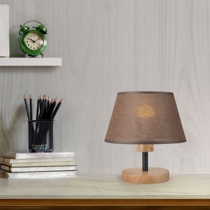 Brilagi - Stolní lampa ANTHONY 1xE27/60W/230V dub/hnědá