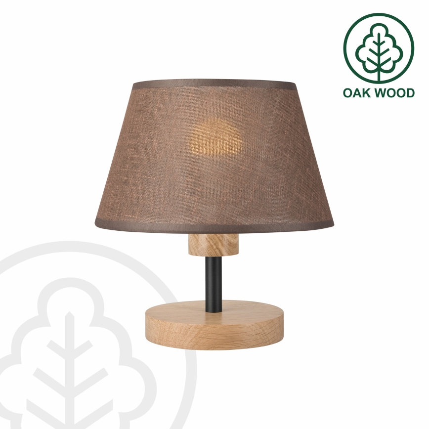 Brilagi - Stolní lampa ANTHONY 1xE27/60W/230V dub/hnědá