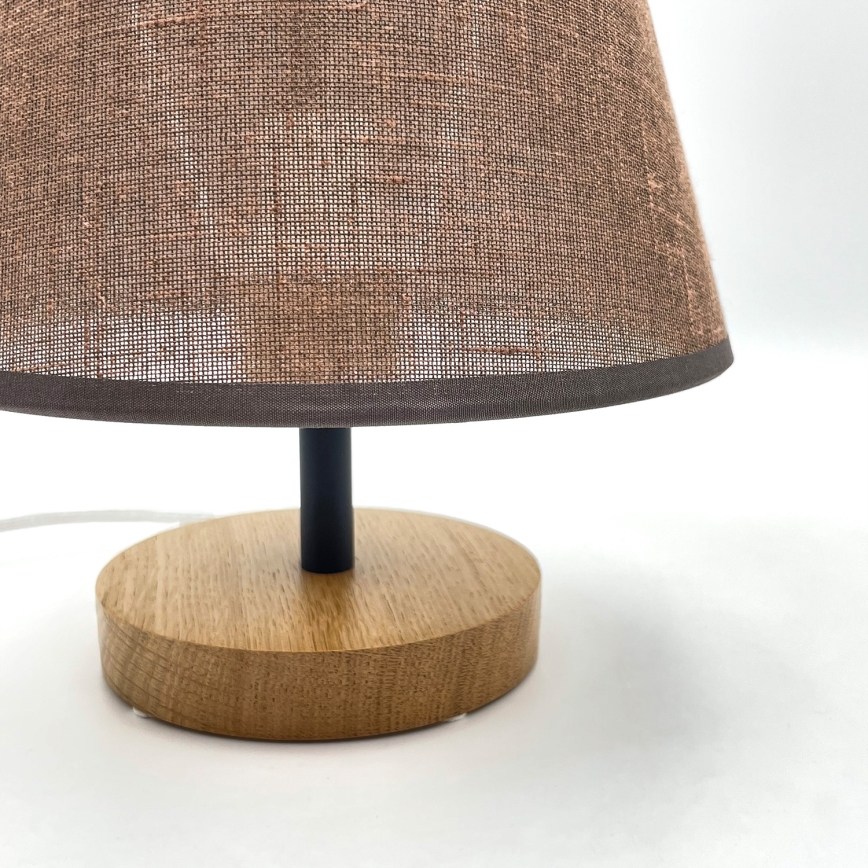 Brilagi - Stolní lampa ANTHONY 1xE27/60W/230V dub/hnědá