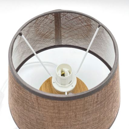 Brilagi - Stolní lampa ANTHONY 1xE27/60W/230V dub/hnědá