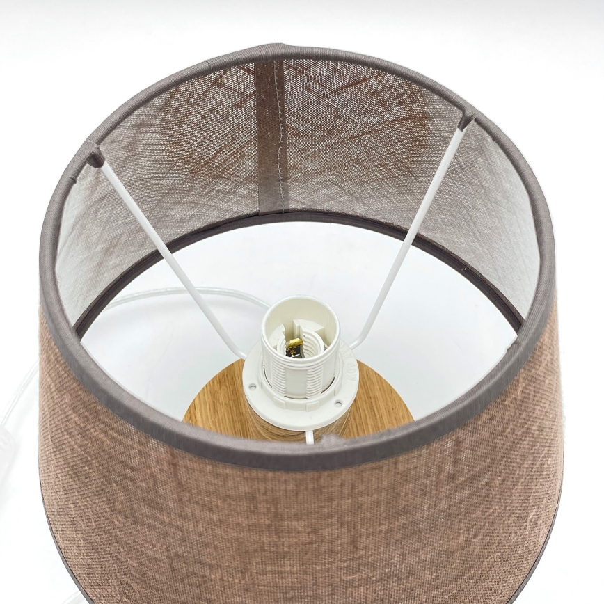 Brilagi - Stolní lampa ANTHONY 1xE27/60W/230V dub/hnědá