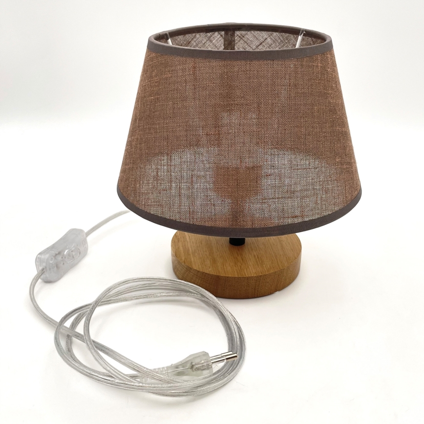 Brilagi - Stolní lampa ANTHONY 1xE27/60W/230V dub/hnědá