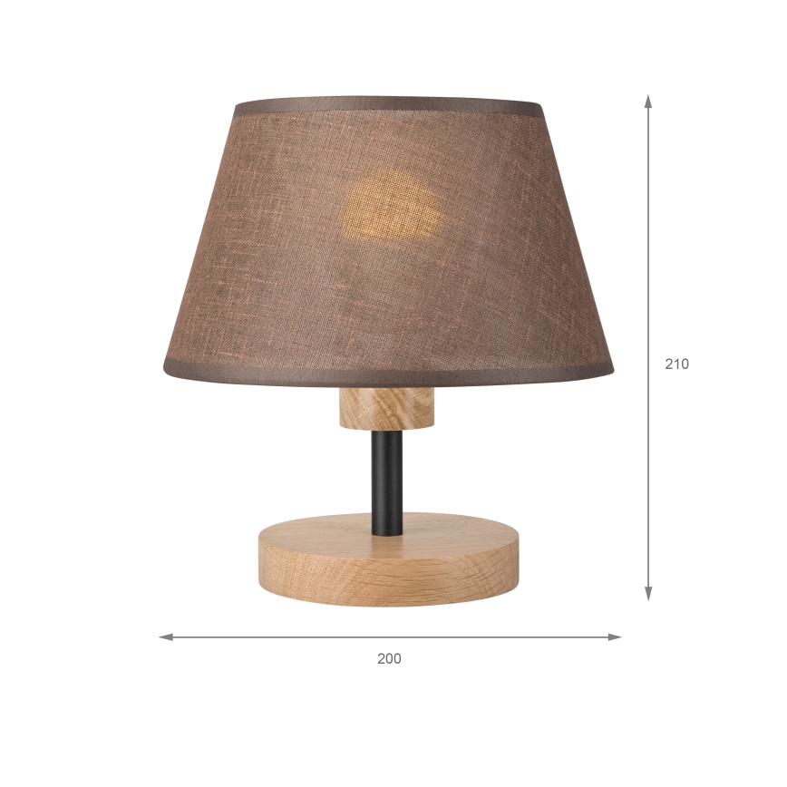 Brilagi - Stolní lampa ANTHONY 1xE27/60W/230V dub/hnědá