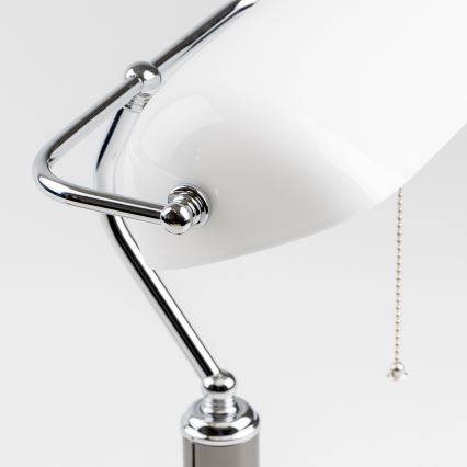 Brilagi - Stolní lampa BANK OFFICE 1xE27/60W/230V černá/stříbrná/bílá