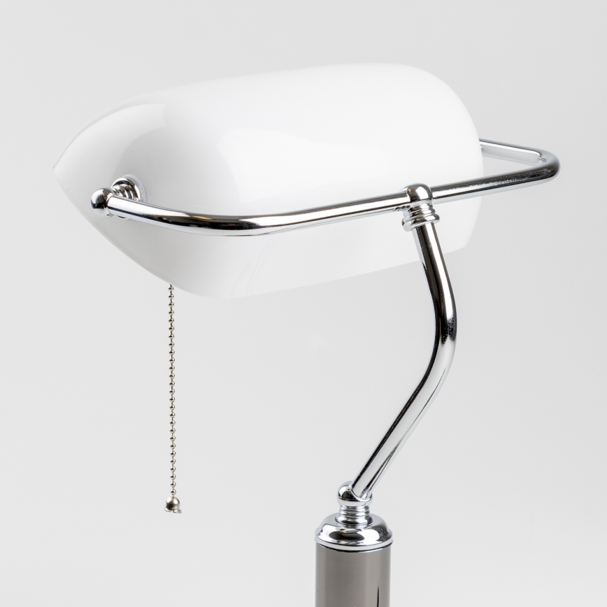 Brilagi - Stolní lampa BANK OFFICE 1xE27/60W/230V černá/stříbrná/bílá