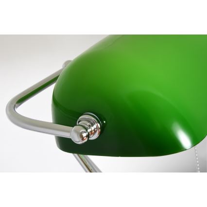 Brilagi - Stolní lampa BANK OFFICE 1xE27/60W/230V černá/stříbrná/zelená