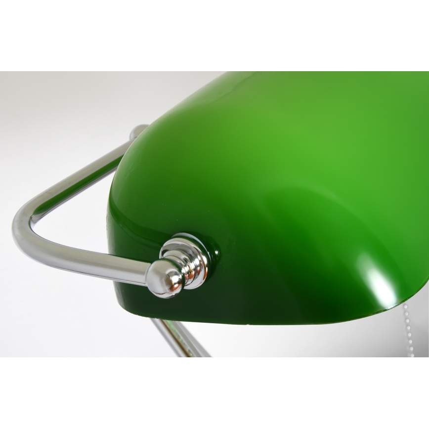 Brilagi - Stolní lampa BANK OFFICE 1xE27/60W/230V černá/stříbrná/zelená