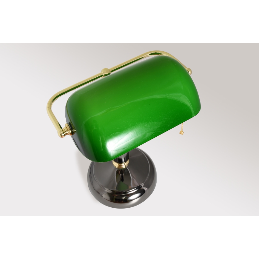 Brilagi - Stolní lampa BANK OFFICE 1xE27/60W/230V černá/zlatá/zelená