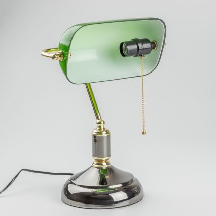 Brilagi - Stolní lampa BANK OFFICE 1xE27/60W/230V černá/zlatá/zelená