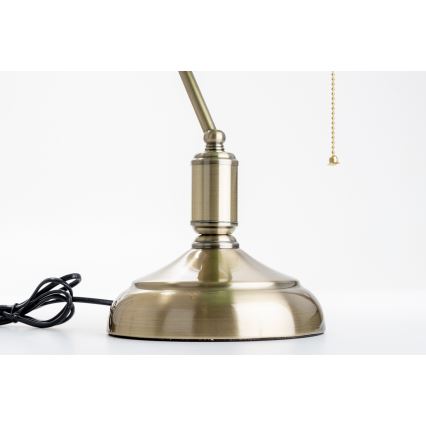 Brilagi - Stolní lampa BANK OFFICE 1xE27/60W/230V mosaz/oranžová