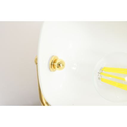 Brilagi - Stolní lampa BANK OFFICE 1xE27/60W/230V zlatá/bílá