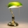 Brilagi - Stolní lampa BANK OFFICE 1xE27/60W/230V zlatá/zelená