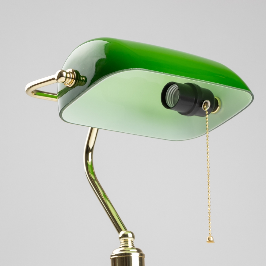 Brilagi - Stolní lampa BANK OFFICE 1xE27/60W/230V zlatá/zelená