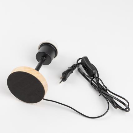 BRILAGI - Dětská stolní lampa BOBO WOOD 1xE27/25W/230V dub/černá/bílá/medvídci