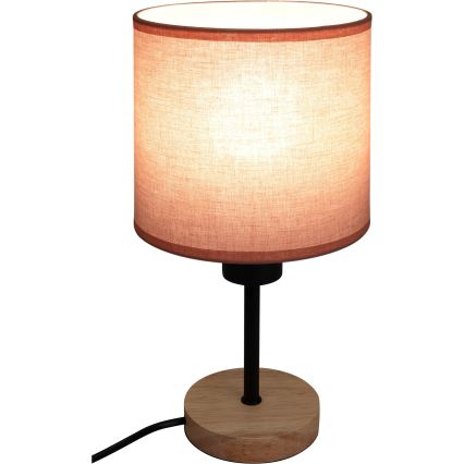 Brilagi - Dětská stolní lampa BOBO WOOD 1xE27/25W/230V dub/černá/růžová