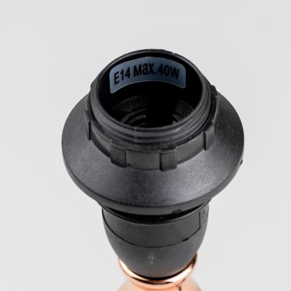 BRILAGI - Stolní lampa CERIA 1xE14/40W/230V pr. 20,5 cm černá/měděná/bílá