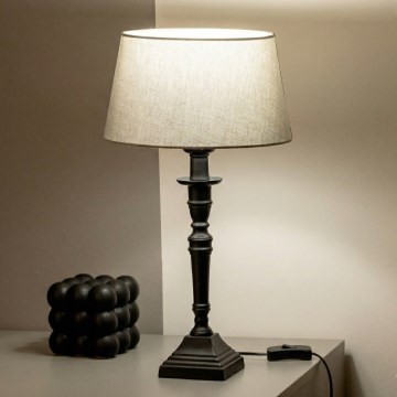 Brilagi - Stolní lampa CERIA 1xE27/60W/230V pr. 25 cm černá/šedá
