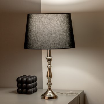Brilagi - Stolní lampa CERIA 1xE27/60W/230V pr. 30 cm lesklý chrom/černá