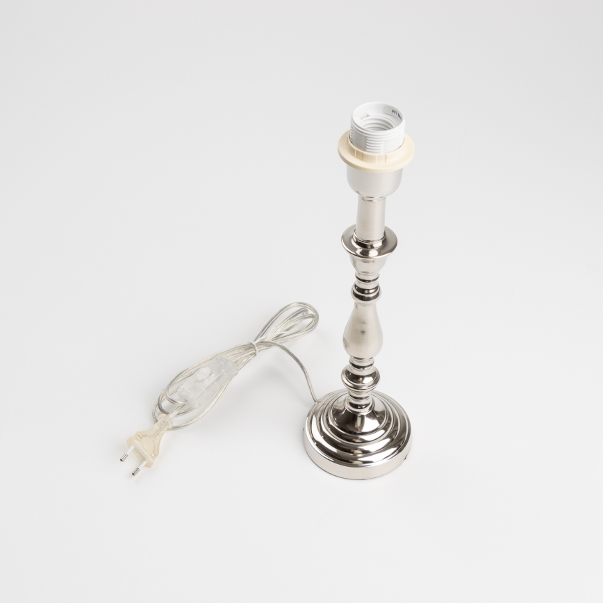 Brilagi - Stolní lampa CERIA 1xE27/60W/230V pr. 30 cm lesklý chrom/šedá