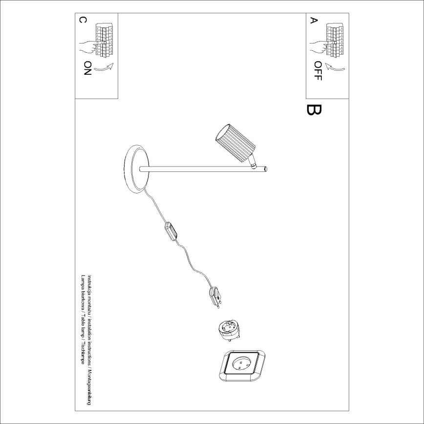 Brilagi - Stolní lampa CRESTO 1xGU10/10W/230V bílá