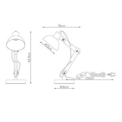 Brilagi - Stolní lampa FOCUS 1xE27/40W/230V šedá