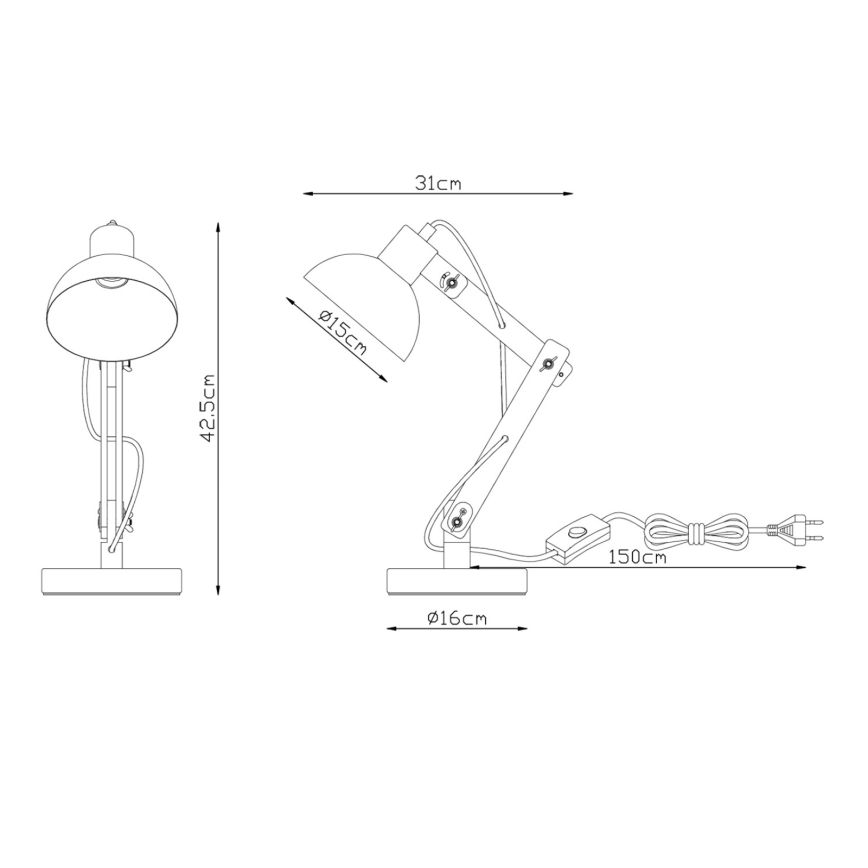 Brilagi - Stolní lampa FOCUS 1xE27/40W/230V šedá