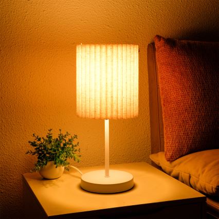 Brilagi - Stolní lampa NORDIC WAVE 1xE27/15W/230V len/bílá