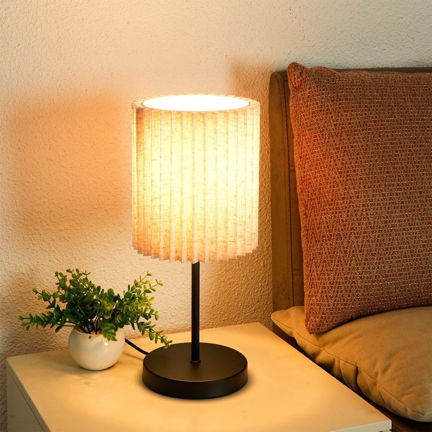 Brilagi - Stolní lampa NORDIC WAVE 1xE27/15W/230V len/černá