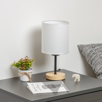 Brilagi - Stolní lampa NUBILA WOOD 1xE27/25W/230V dub/bílá