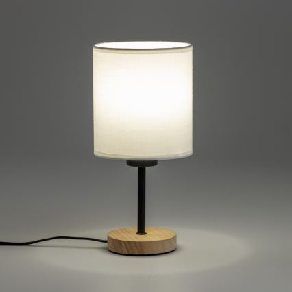Brilagi - Stolní lampa NUBILA WOOD 1xE27/25W/230V dub/bílá