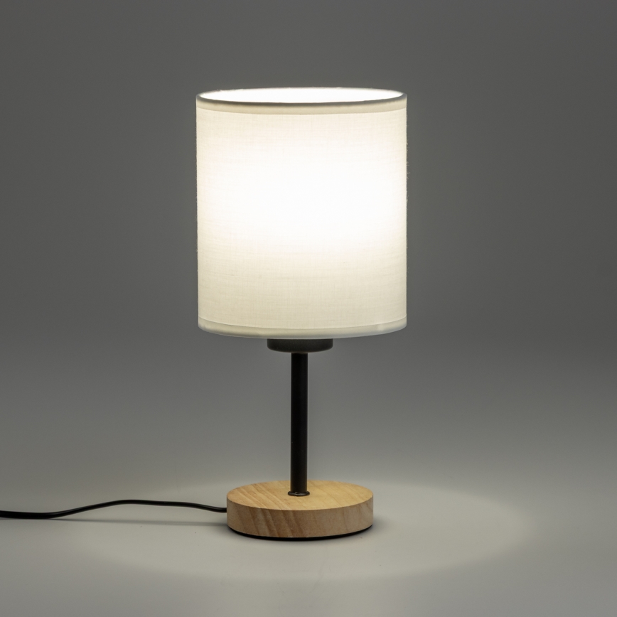 Brilagi - Stolní lampa NUBILA WOOD 1xE27/25W/230V dub/bílá
