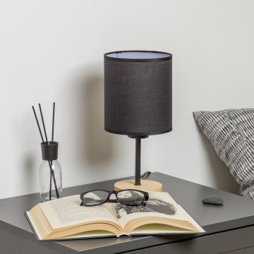 Brilagi - Stolní lampa NUBILA WOOD 1xE27/25W/230V dub/černá