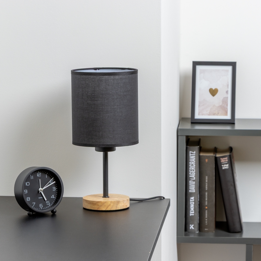 Brilagi - Stolní lampa NUBILA WOOD 1xE27/25W/230V dub/černá